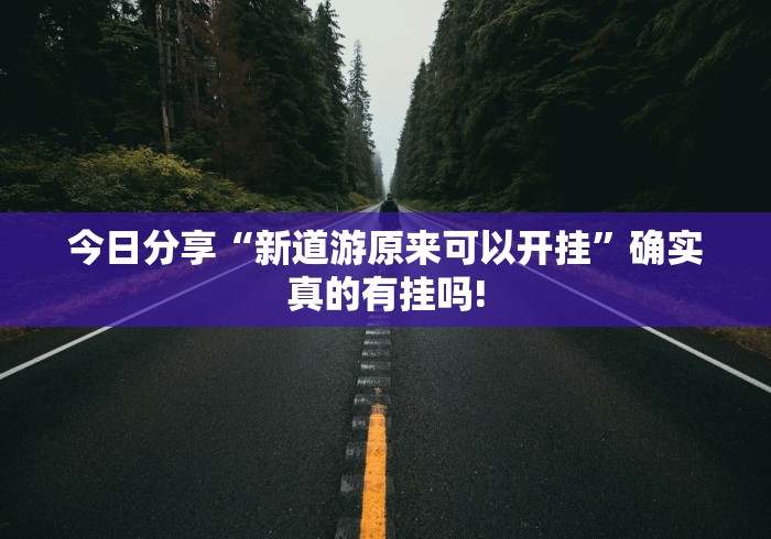 今日分享“新道游原来可以开挂”确实真的有挂吗! 今日分享“新道游原来可以开挂”确实真的有挂吗!