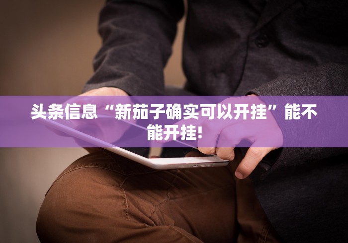 头条信息“新茄子确实可以开挂”能不能开挂!
