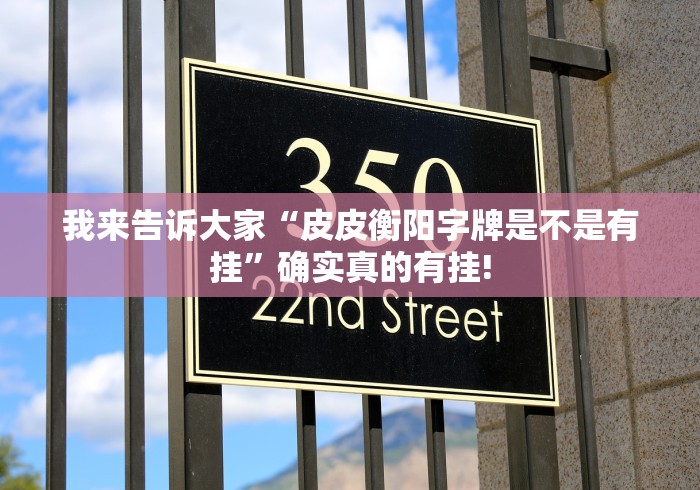 我来告诉大家“皮皮衡阳字牌是不是有挂”确实真的有挂!