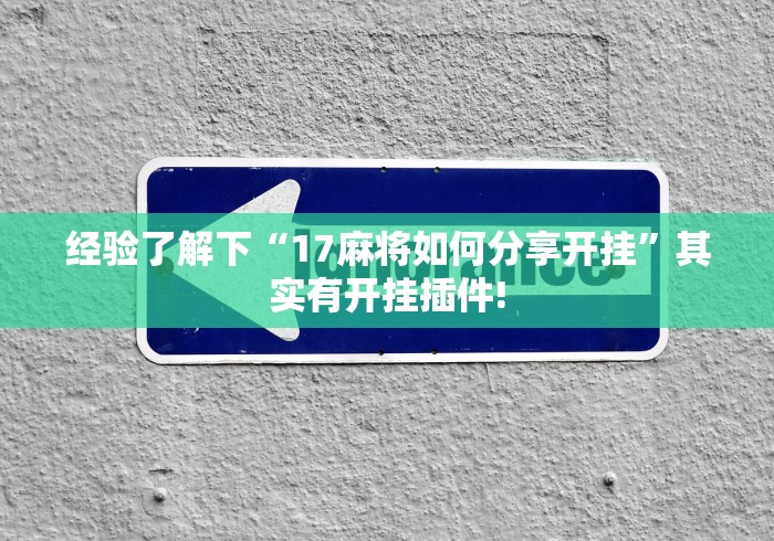 经验了解下“17麻将如何分享开挂”其实有开挂插件! 经验了解下“17麻将如何分享开挂”其实有开挂插件!