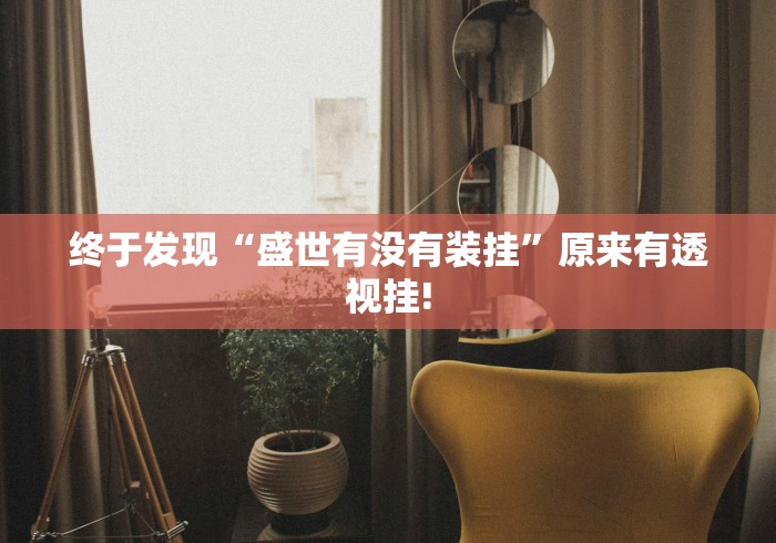 终于发现“盛世有没有装挂”原来有透视挂! 终于发现“盛世有没有装挂”原来有透视挂!