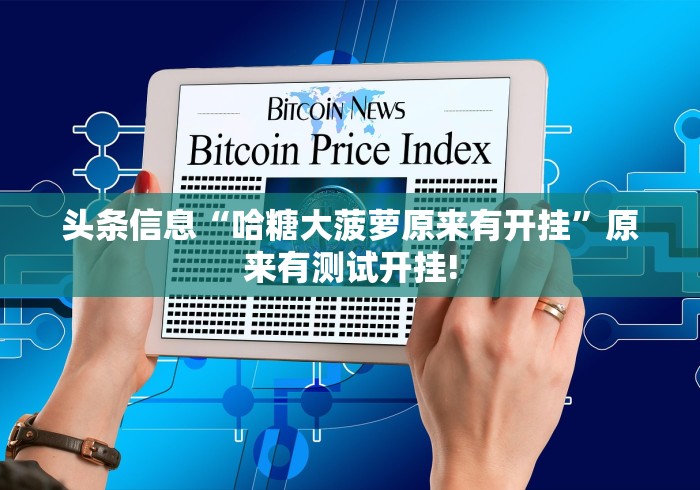 头条信息“哈糖大菠萝原来有开挂”原来有测试开挂!