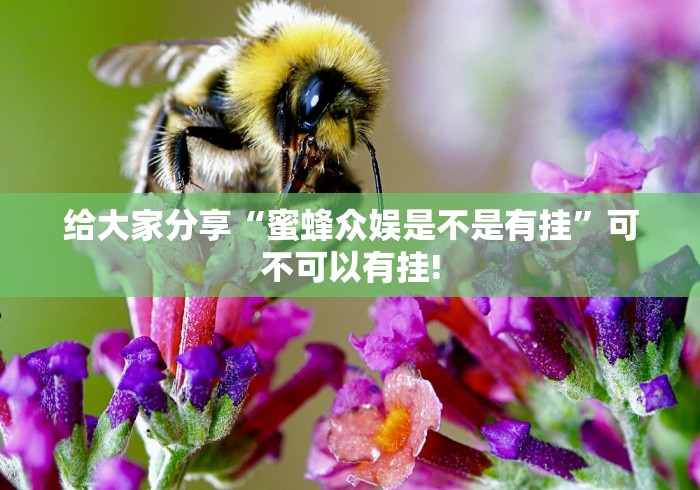 给大家分享“蜜蜂众娱是不是有挂”可不可以有挂! 给大家分享“蜜蜂众娱是不是有挂”可不可以有挂!