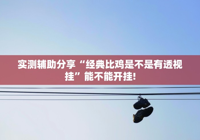 实测辅助分享“经典比鸡是不是有透视挂”能不能开挂!