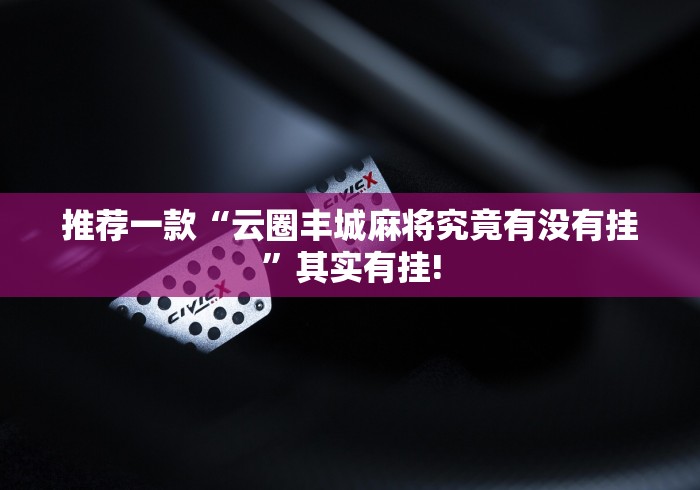 推荐一款“云圈丰城麻将究竟有没有挂”其实有挂! 推荐一款“云圈丰城麻将究竟有没有挂”其实有挂!