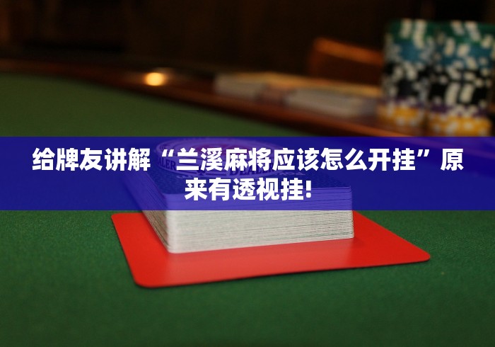 给牌友讲解“兰溪麻将应该怎么开挂”原来有透视挂!