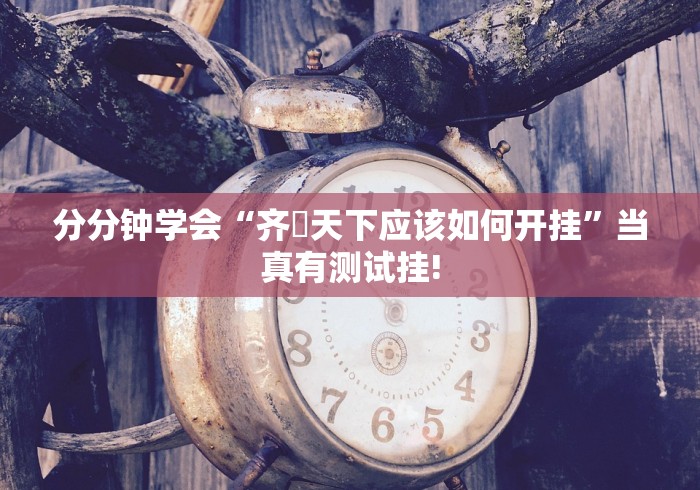 分分钟学会“齐棸天下应该如何开挂”当真有测试挂!