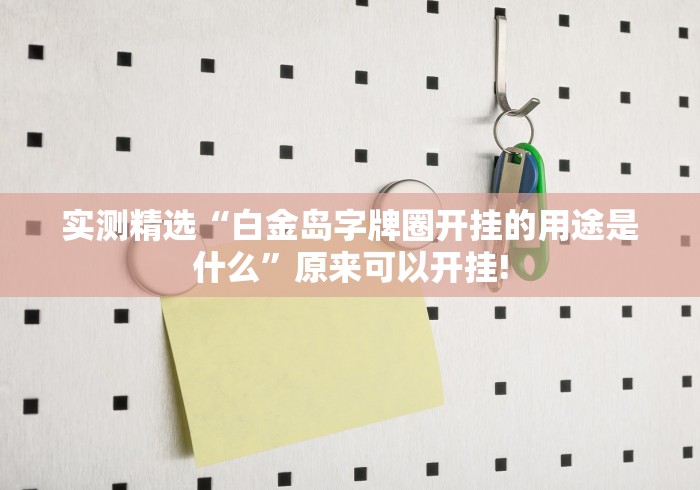 实测精选“白金岛字牌圈开挂的用途是什么”原来可以开挂! 实测精选“白金岛字牌圈开挂的用途是什么”原来可以开挂!