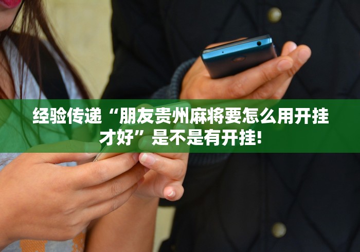 经验传递“朋友贵州麻将要怎么用开挂才好”是不是有开挂!