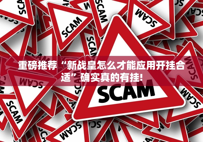 重磅推荐“新战皇怎么才能应用开挂合适”确实真的有挂!